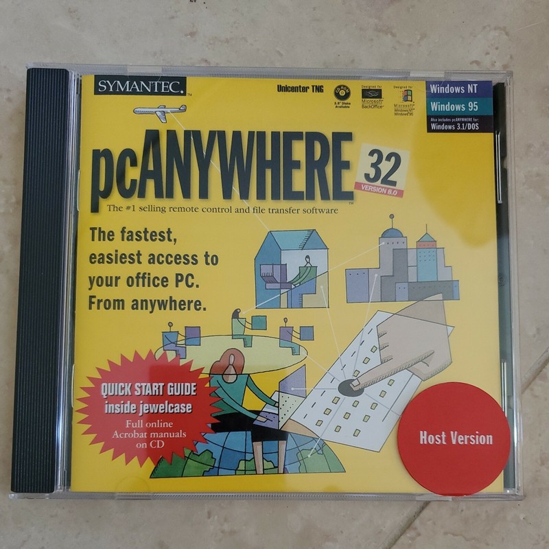 Symantec pcAnywhere Software 8.0 Host Version