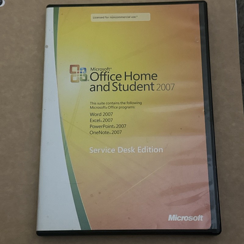 Microsoft Office Home and Student 2007 Service Desk Edition w/ Product Key CIB