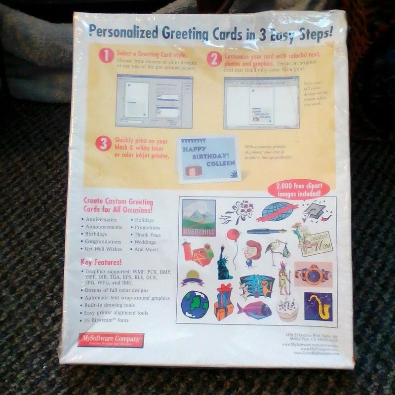 Vtg Computer Software Windows 95 Pro Venture Greeting Cards CD-ROM gallery
