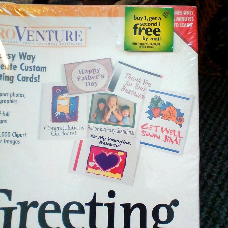 Vtg Computer Software Windows 95 Pro Venture Greeting Cards CD-ROM gallery