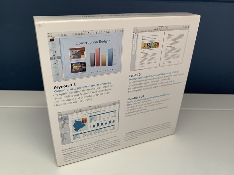 Apple Mac 2008 Software: iWork '08 - Pages Numbers Keynote - for MB624Z/A gallery