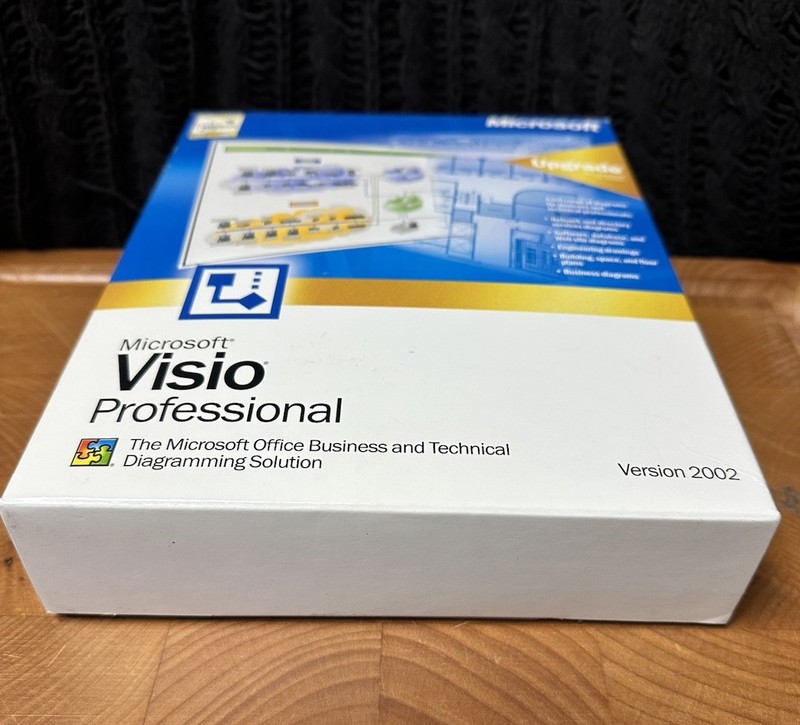 VINTAGE - Microsoft Visio Professional Version 2002 -Big Box Software PC Windows gallery
