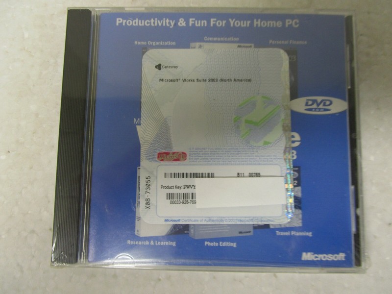 Microsoft Works Suite 2003 DVD-ROM in Sealed Jewel Case