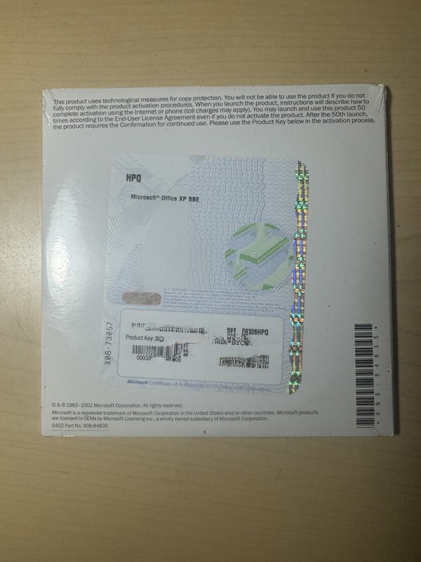 Sealed New Microsoft Office XP SBE Small Business X08-73057 w/Serial Key gallery