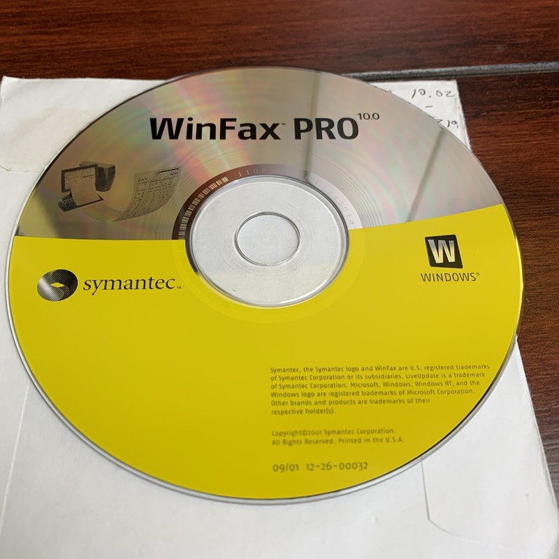 SYMANTEC WinFax Pro VERSION 10 Windows 2000 NT 98 95 gallery