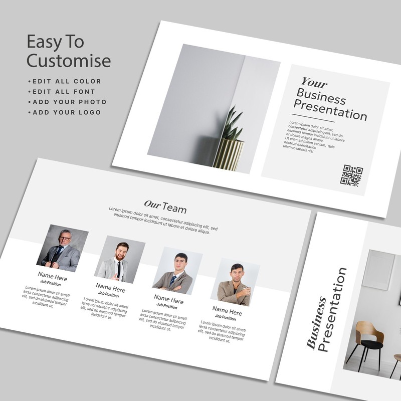Clean PowerPoint Template - Modern White Minimalist Business Presentation gallery