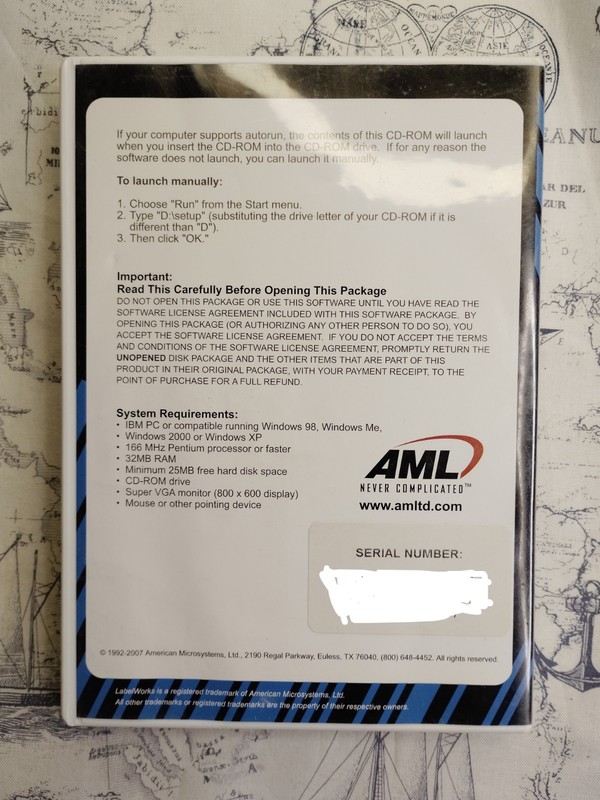 AML LabelWorks Version 3.0 2007 PC CD-ROM Software Windows 2000/XP gallery