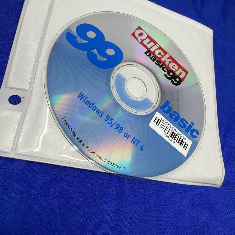 Intuit Quicken Basic 99 Software Disc for Win 95/98/NT4 - CD ONLY!!!! gallery