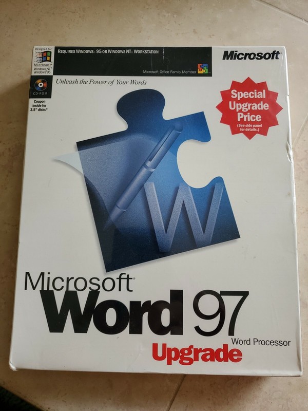 BRAND NEW Microsoft Word 97 Upgrade for Windows 95/NT
