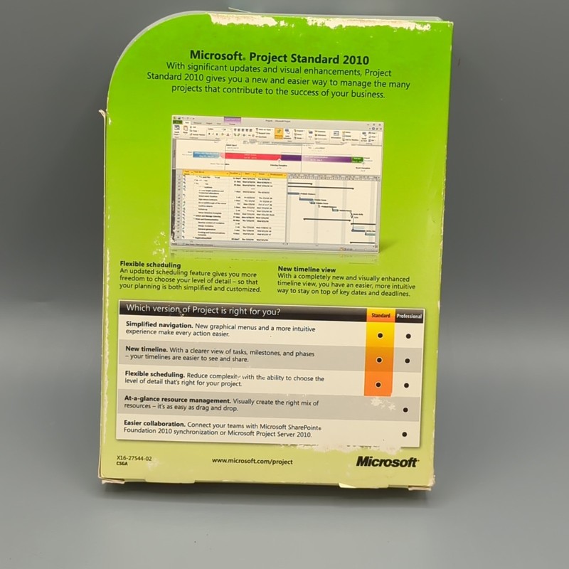 Microsoft Project Standard 2010 Full Version w/ Key in Original Retail Box gallery