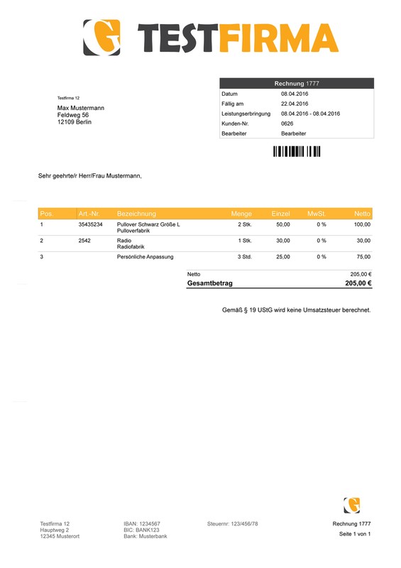 Professional invoice program business software as download version at a special price gallery