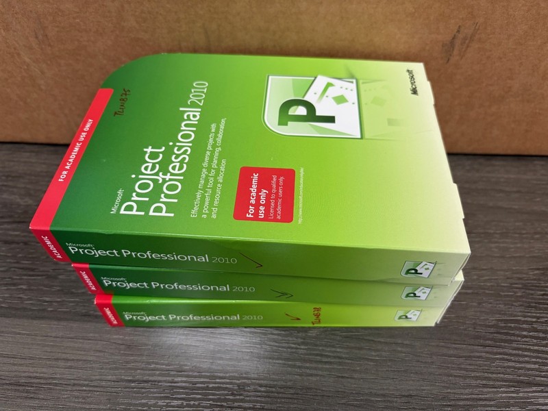 Lot of 3 – Microsoft Project Professional Academic 2010 w/ Product Key