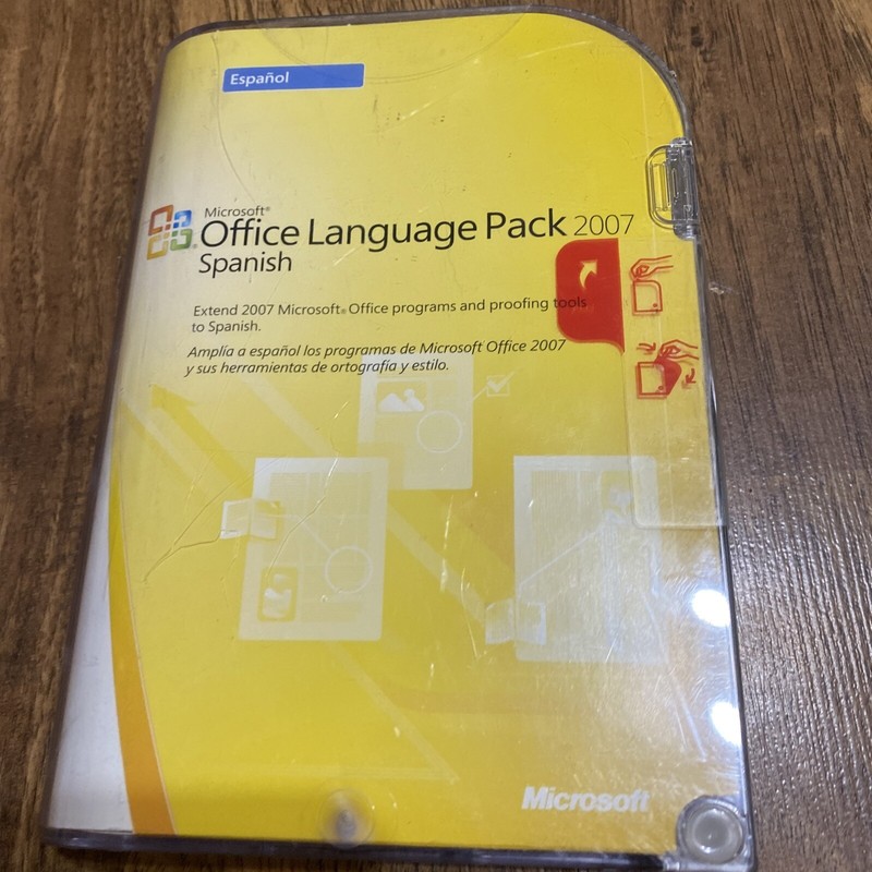 Microsoft Office Language Pack 2007 Spanish For Windows(UNOPENED FACTORY SEALED)