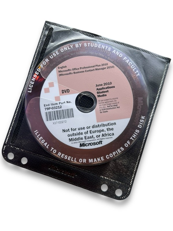Microsoft Office Professional Plus 2010 Student & Faculty / Work with Money 2001
