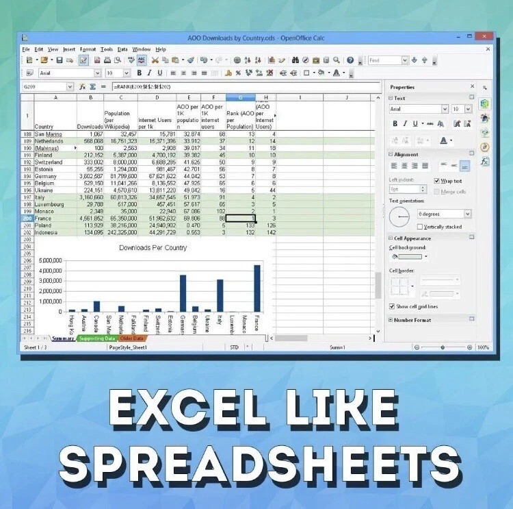 Open Office 2023 | Word Processor, Slide Show, Spreadsheet Software Suite | CD gallery