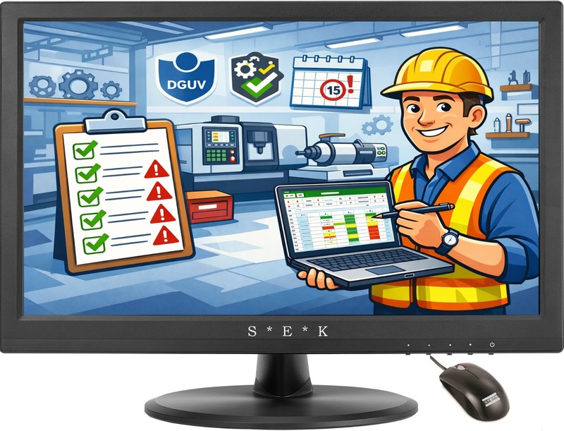 Test Book Lathes DGUV – Excel Software for UVV Machine Testing