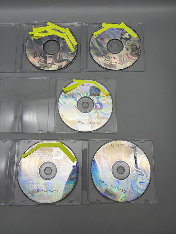 Vintage Microsoft Office XP Standard Version 2002 Discs Lot of 5 OEM Set READ