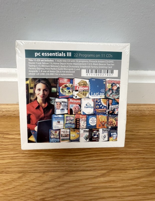 PC ESSENTIALS 3 – 22 programs on 11 CDs Jeopardy Monopoly