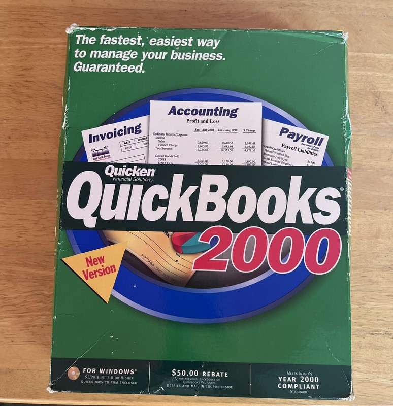 Pre-Owned Quicken Financial Solutions QuickBooks 2000 Software (Windows 95/98)
