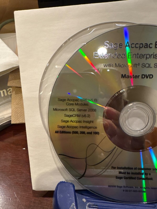 BRAND NEW SAGE ACCPAC ERP EXTENDED ENTERPRISE SUITE WITH SQL SERVER MASTER DVD gallery