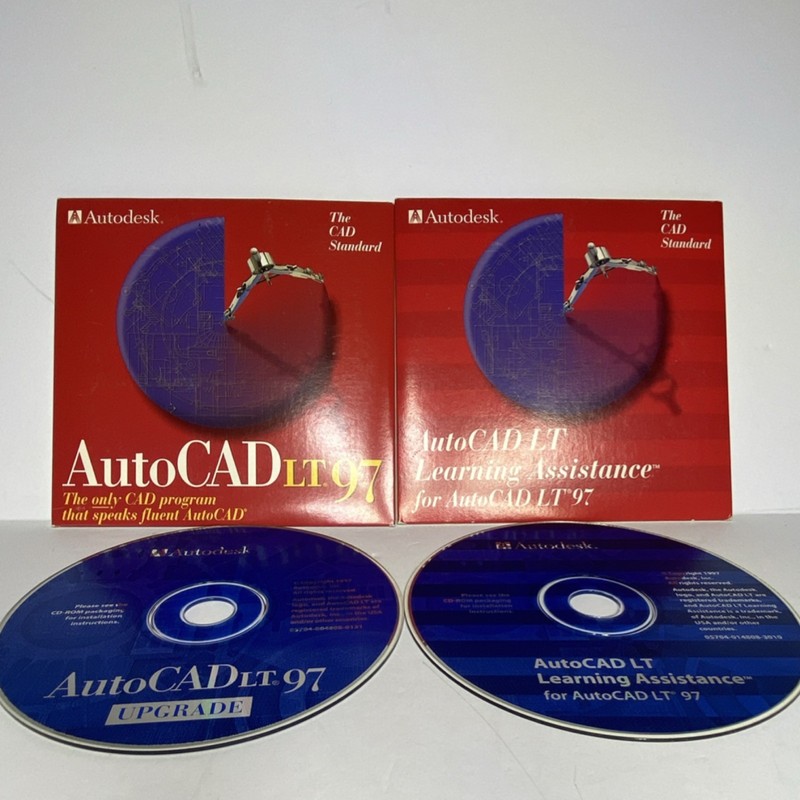 Autodesk AutoCAD LT 97 CAD & CAM Software CD Set w/ Learning Assistance, Windows gallery