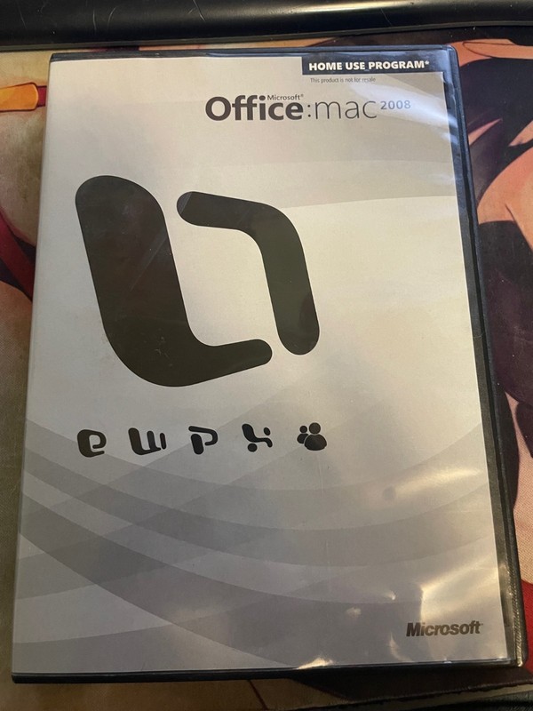 Microsoft Office: Mac 2008 Home Use Program DVD-ROM with case and key