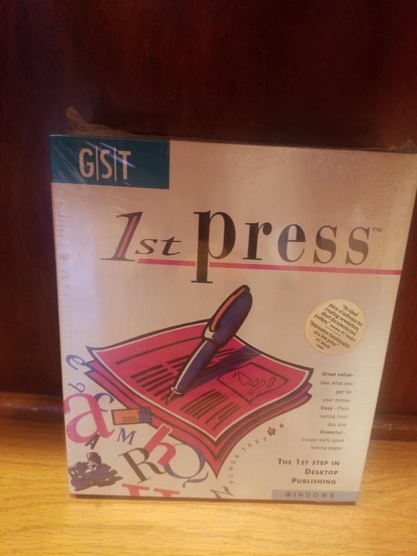 GST 1st Press 3.5″ disk set – WindowsThe first step in desktop publishing