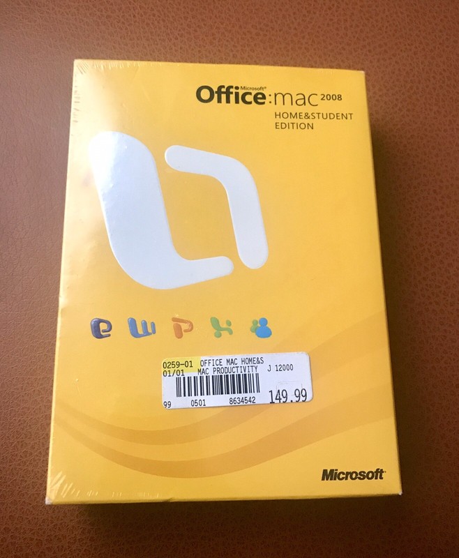 Microsoft Office 2008 Home and Student Edition for Mac New Factory Sealed
