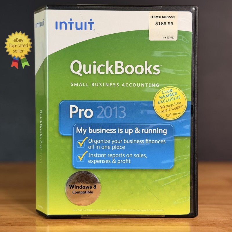 Quickbooks Desktop Pro 2013 For Windows Full Retail -NO SUBSCRIPT10N- TESTED