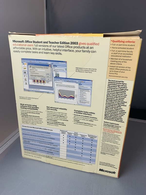 Microsoft Office Student and Teacher Edition 2003 Word Excel w/ Key gallery