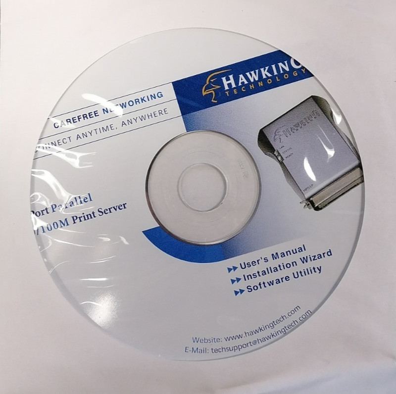 Hawking Technology 1-Port Parallel 10/100M Print Server Installation Media