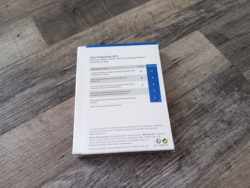 NEW Microsoft Visio Professional 2019 1 PC User License Retail Box Sealed Key gallery