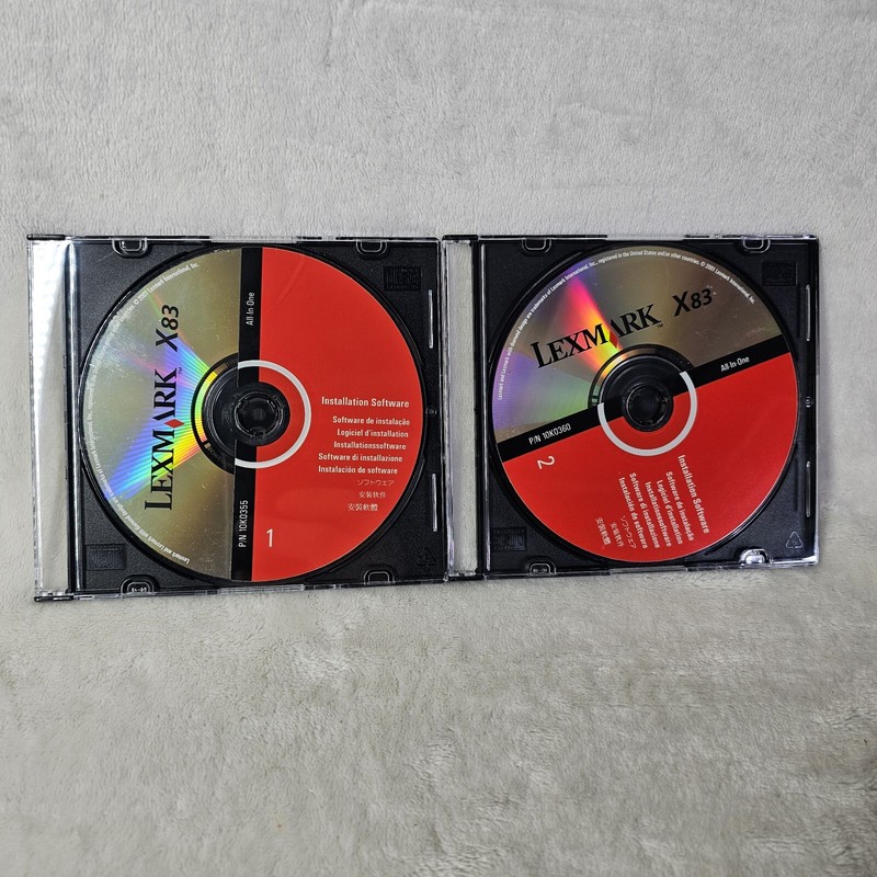 Lexmark X63 PC Software All-In-One Disk 1 & 2 P/N 10K0355 Installation (2001)