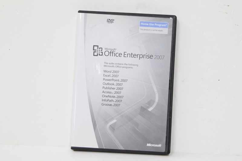 Microsoft Office Enterprise 2007 DVD Full Version Word Excel w/Product Key