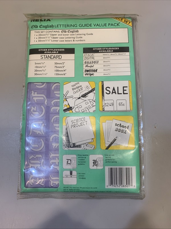 Helix Old English Value Pack, 3 Pieces, Assorted (08301) Brand New! gallery