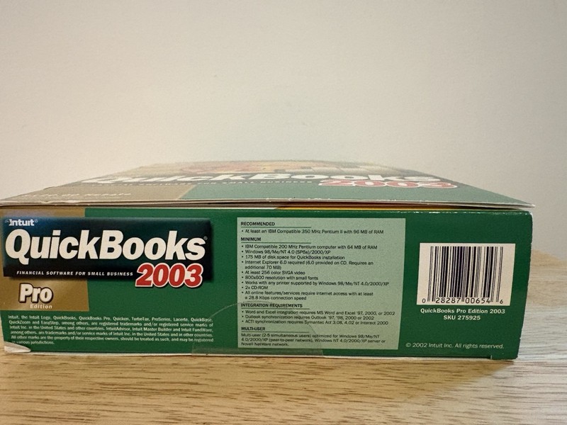INTUIT QuickBooks Pro 2003 Financial Software Small Business gallery