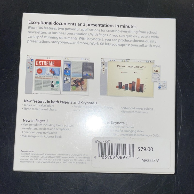 New/Sealed Apple iWork '06 Mac MA222Z/A gallery