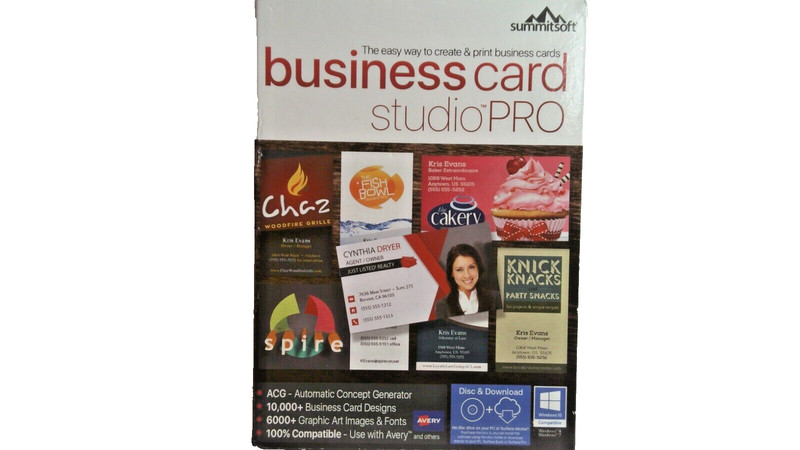 Summitsoft Business Card Studio Pro Disc & Download