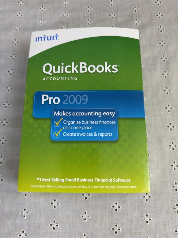 Intuit Quickbooks Accounting Desktop Pro 2009 for PC Window XP ~ NEW / OPEN BOX
