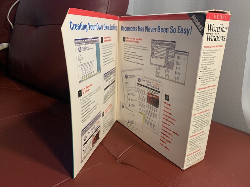 RARE WORD PROCESSING SOFTWARE WORDSTAR V.2 FOR WINDOWS microcomputers MS-DOS gallery