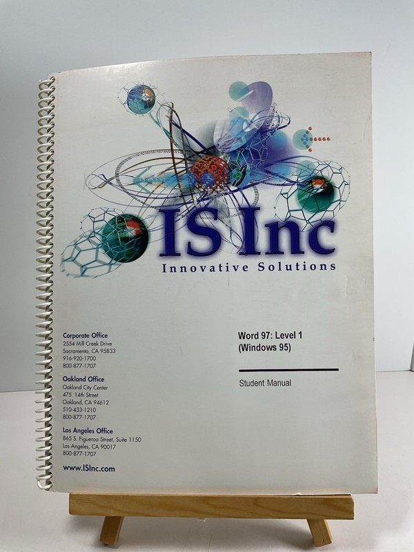 Innovative Solutions Inc Word 97 Level 1 Windows 95 Student Manual Vintage