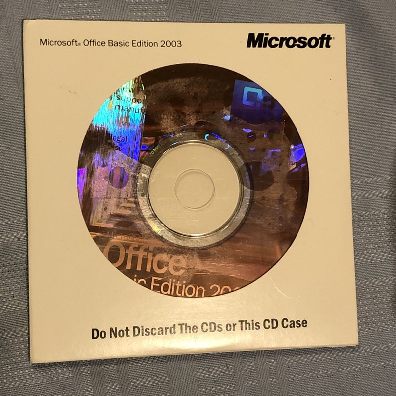 Microsoft Office 2003 Basic Edition With Serial Number NEW Sealed