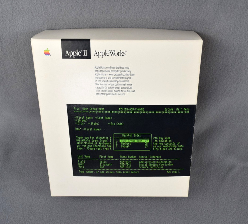 Vintage Apple II AppleWorks A2D4501/A Office Suite Software 1987 UNTESTED gallery