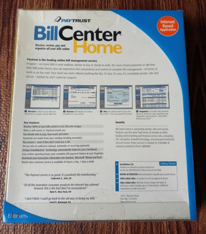 Bill Center Home (Online Bill Management service) Windows 95/98/Me/NT/2000 gallery