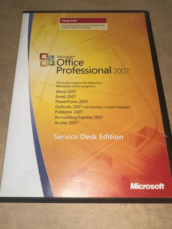 Microsoft Office Home and Student 2007 Service Desk Edition w/ Product Key CIB