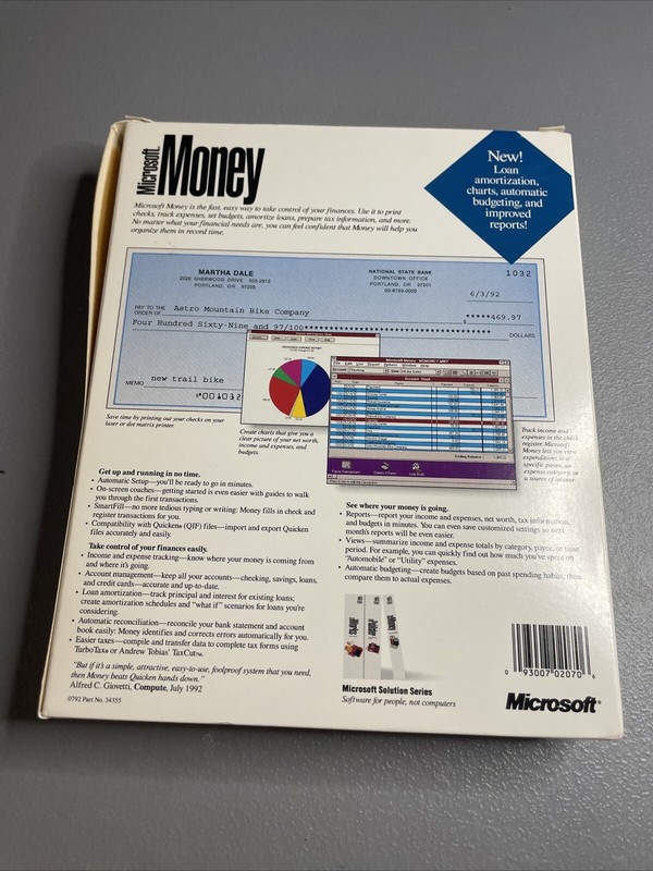 Sealed NEW OLD STOCK! Microsoft Money 1992 Retired Discontinued Software SCARCE! gallery