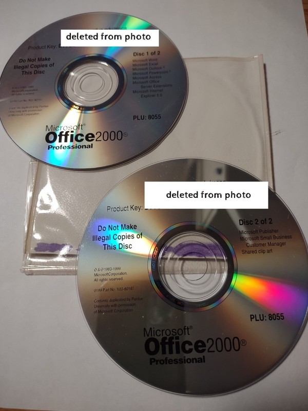 Microsoft Office 2000 Professional – Full Version for Windows (2 CD set) NO KEY