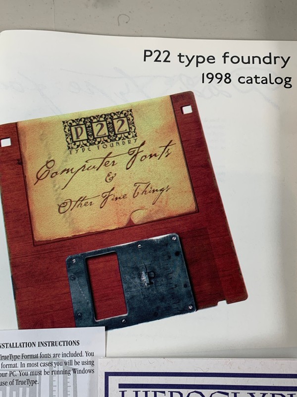 1997 P22 Foundry Hieroglyphic Computer Font Version 2.0 Windows 3.1 or Later gallery