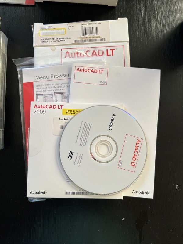 Autodesk AutoCAD LT 2009 Lot (3) +AutoCAD Mechanical 2009 Complete Disks, Docs gallery