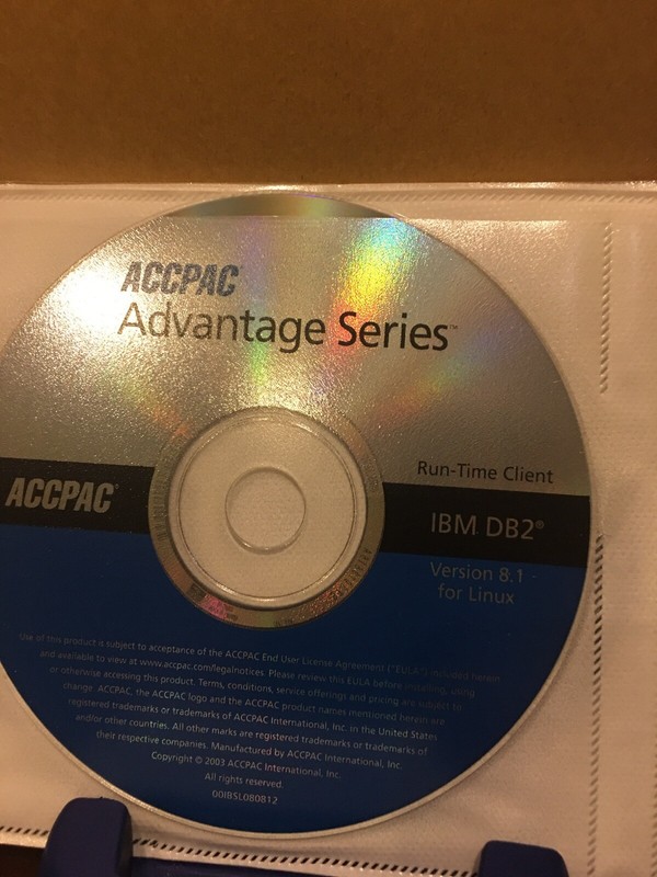 RARE Brand New ACCPAC Advantage Series for IBM DB2 Master CDs. Windows And Linux gallery